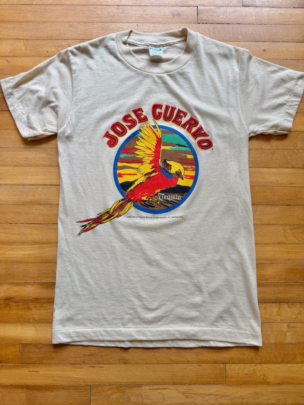 Vintage JOSE CUERVO Tequila Single Stitch T-Shirt 1985 XS/S 1980s CHED by Anvil